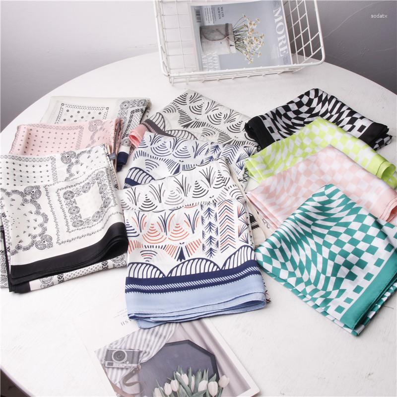 Scarves 70 Simulated Silk Scarf Head Geometric Grid Plant Chiffon Square Binding Bag Headband
Scarves 70 Simulated Silk Scarf Head Geometric Grid Plant Chiffon Square Binding Bag Headband