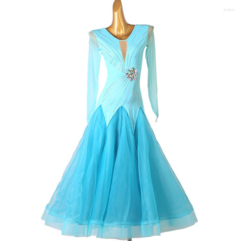 Stage Wear White Standard Ballroom Dance Dresses Lady Design Advanced Tango Dress Women Waltz Competition Dancing Skirt, Blue
Stage Wear White Standard Ballroom Dance Dresses Lady Design Advanced Tango Dress Women Waltz Competition Dancing Skirt, Blue