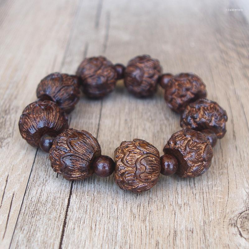 Charm Bracelets 18MM Men's Tibetan Buddha Black Wood Carve Lotus Bracelet Healing Prayer Mala Chakra Strand Lucky Jewelry
Charm Bracelets 18MM Men's Tibetan Buddha Black Wood Carve Lotus Bracelet Healing Prayer Mala Chakra Strand Lucky Jewelry