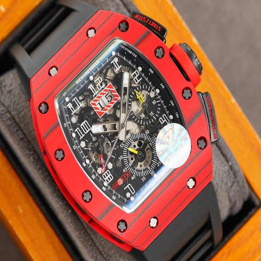 Fantastic Mechanical R i c h a r d Luxury Super style Male wrist watches RM11 RM11-03 AGL3 designer High-end quality TPT Carbon Fiber bezel for men waterproof LDN3, Red+black
Fantastic Mechanical R i c h a r d Luxury Super style Male wrist watches RM11 RM11-03 AGL3 designer High-end quality TPT Carbon Fiber bezel for men waterproof LDN3, Red+black