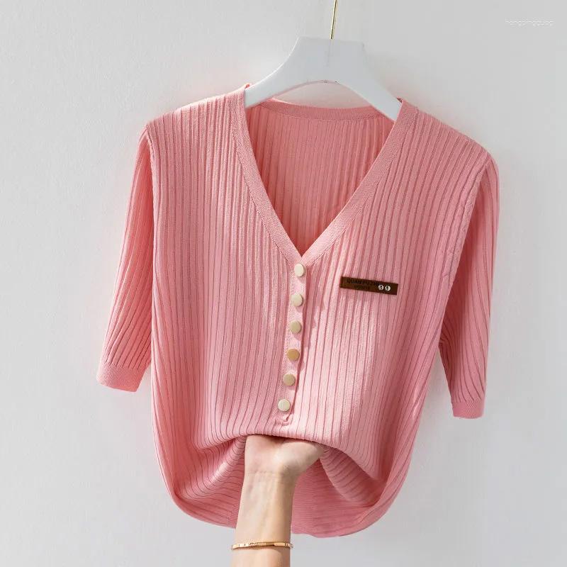 Women's Sweaters 4XL Size Women Summer Thin Sweater Pullover 2023 Short Sleeve V Neck Letter Slim Oversize T-shirt Knitting Jumper Pull, Pink
Women's Sweaters 4XL Size Women Summer Thin Sweater Pullover 2023 Short Sleeve V Neck Letter Slim Oversize T-shirt Knitting Jumper Pull, Pink