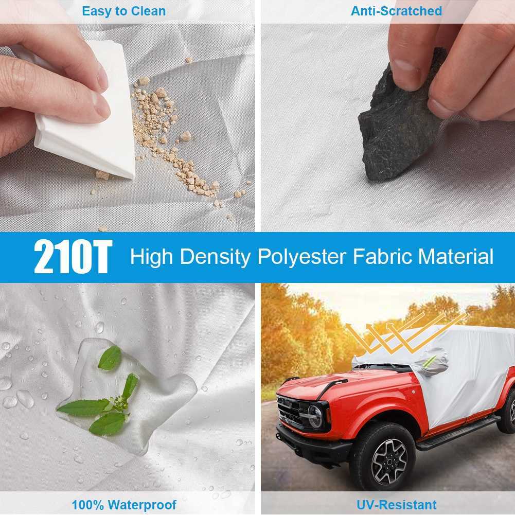 Covers Car Cover for Ford Bronco 4 Door 2021 2022 Windproof Watter Proof Dustproof Scratch Resistant Outdoor UV ProtectionHKD230628