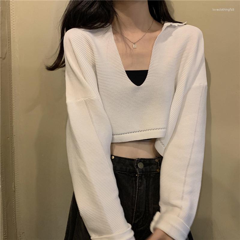 Women's Sweaters Deep V-Neck Cropped Sweater Women Long Sleeve Designer Knitted Pullovers Loose Casual Solid Jumpers Autumn Knitwear Sexy, Green
Women's Sweaters Deep V-Neck Cropped Sweater Women Long Sleeve Designer Knitted Pullovers Loose Casual Solid Jumpers Autumn Knitwear Sexy, Green