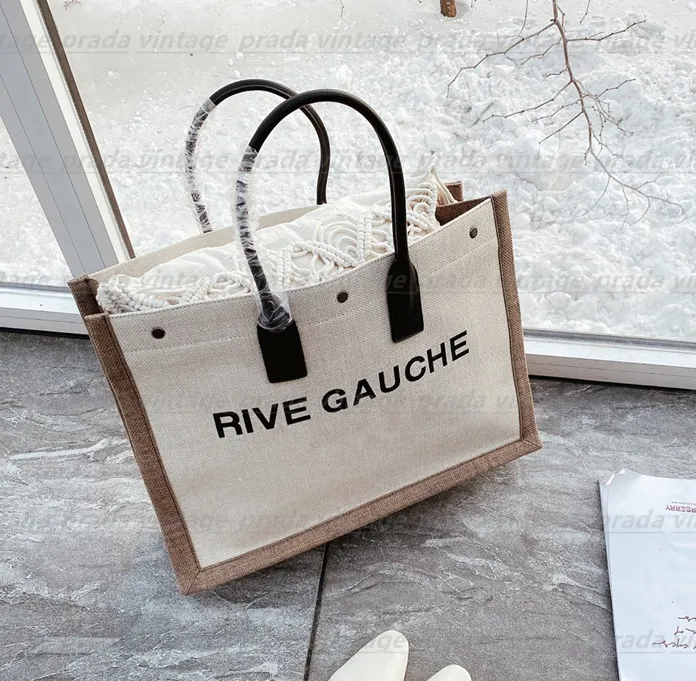 Top Women handbags Rive Gauche Tote shopping bag handbag high quality fashion linen Large Beach bags luxury designer travel Crossbody Should, Black
Top Women handbags Rive Gauche Tote shopping bag handbag high quality fashion linen Large Beach bags luxury designer travel Crossbody Should, Black