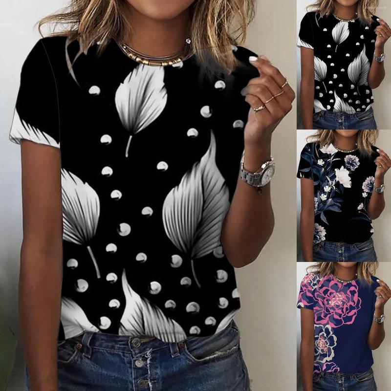 Women's T Shirts Women's Casual And Comfortable Shirt With Round Neck Short Sleeve Printed, White
Women's T Shirts Women's Casual And Comfortable Shirt With Round Neck Short Sleeve Printed, White