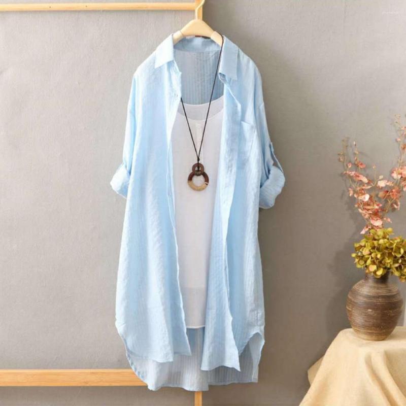 Women's Blouses Women Shirt Lapel Roll-up Long Sleeve Coat Patch Pocket Single-breasted High-Low Hem Plaid Print Sun Protection, Dark blue
Women's Blouses Women Shirt Lapel Roll-up Long Sleeve Coat Patch Pocket Single-breasted High-Low Hem Plaid Print Sun Protection, Dark blue