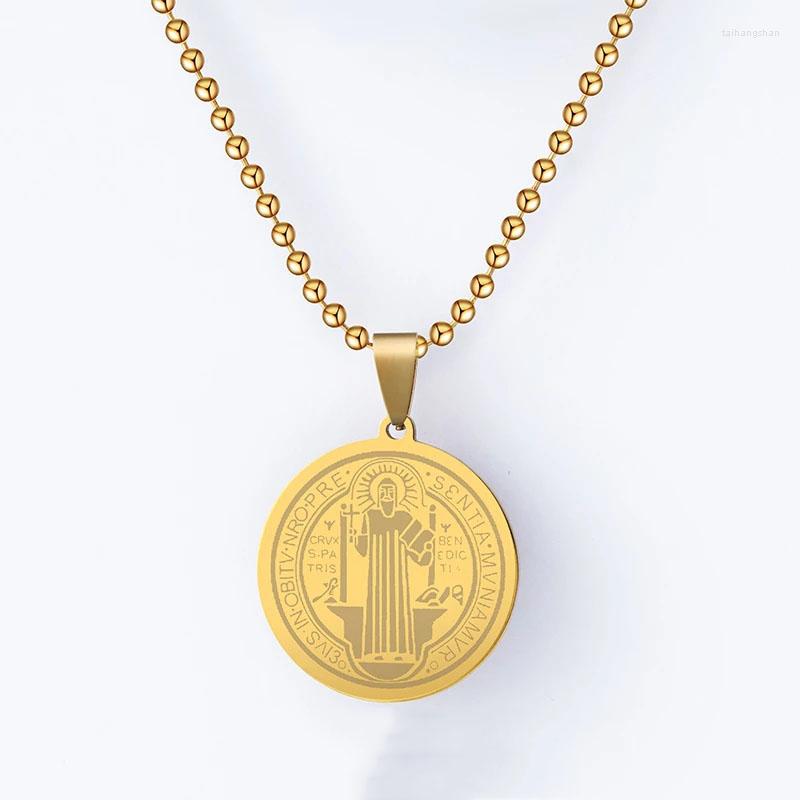 Pendant Necklaces Stainless Steel San Benito Necklace For Women Men Gold/Silver Color Metal St Medal Choker Collier Femme
Pendant Necklaces Stainless Steel San Benito Necklace For Women Men Gold/Silver Color Metal St Medal Choker Collier Femme