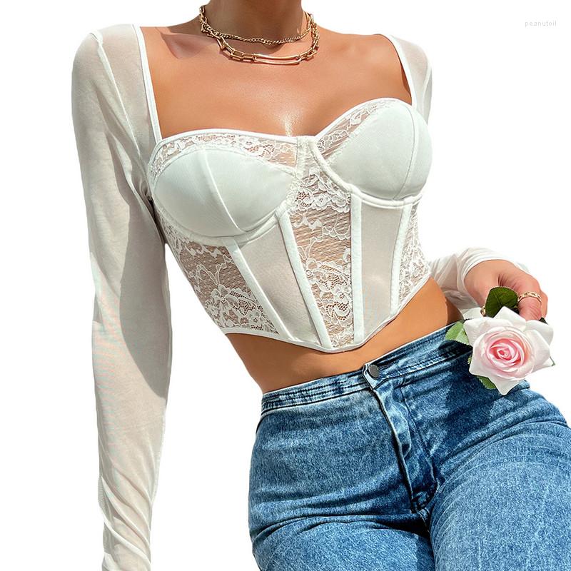 Women' T Shirts Top Women Corset Crop Tops Autumn Clothes Long Sleeve Lace Solid Color Asymmetrical Bustier T-Shirts Sexy Club Y2k
Women' T Shirts Top Women Corset Crop Tops Autumn Clothes Long Sleeve Lace Solid Color Asymmetrical Bustier T-Shirts Sexy Club Y2k