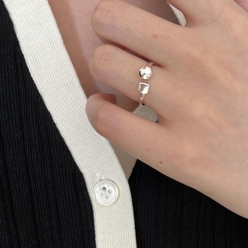 Cluster Rings Real 925 Sterling Silver Ball Cube Open Simple Geometric Adjustable Ring Fine Jewelry For Women
Cluster Rings Real 925 Sterling Silver Ball Cube Open Simple Geometric Adjustable Ring Fine Jewelry For Women
