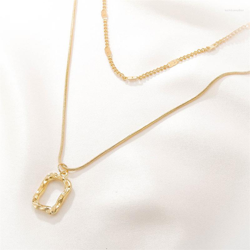 Pendant Necklaces Simple Metal Geometric Square For Women Silver Color Double Layered Clavicle Chain Neck Collars Jewelry
Pendant Necklaces Simple Metal Geometric Square For Women Silver Color Double Layered Clavicle Chain Neck Collars Jewelry