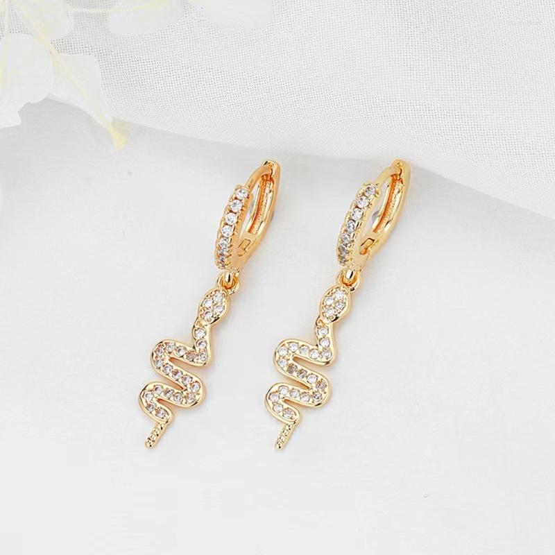 Dangle Earrings 10Pairs/lot Snake Charm Drop For Women 14K Gold Plated Copper Cubic Zirconia Jewelry Party Wedding Gift High Fashion
Dangle Earrings 10Pairs/lot Snake Charm Drop For Women 14K Gold Plated Copper Cubic Zirconia Jewelry Party Wedding Gift High Fashion