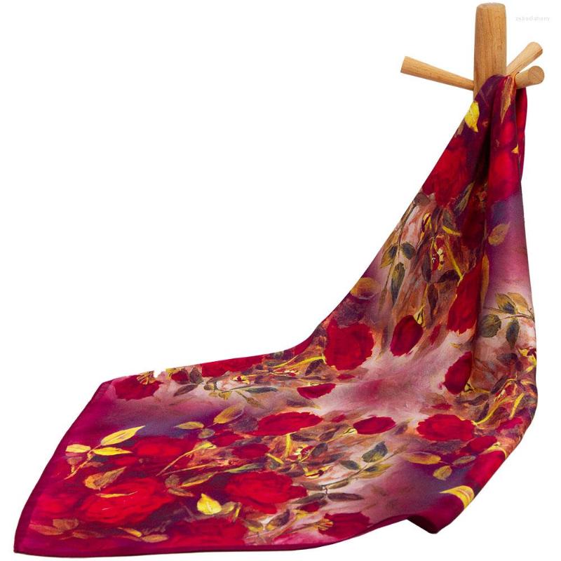 Scarves Pure Silk Bandana Female Hair Scarf Red Rose Handkerchief Natural Women Floral Headband Pocket Square For Men's Suit
Scarves Pure Silk Bandana Female Hair Scarf Red Rose Handkerchief Natural Women Floral Headband Pocket Square For Men's Suit