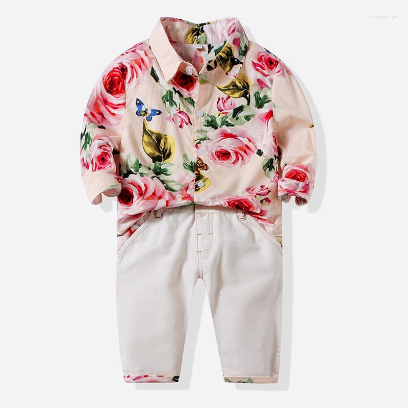 Clothing Sets Spring And Autumn Baby Boy Clothes Rose Long Sleeve Shirt White Pants Set Gentlman Casual Handsome Boys Two Piece, Pink
Clothing Sets Spring And Autumn Baby Boy Clothes Rose Long Sleeve Shirt White Pants Set Gentlman Casual Handsome Boys Two Piece, Pink