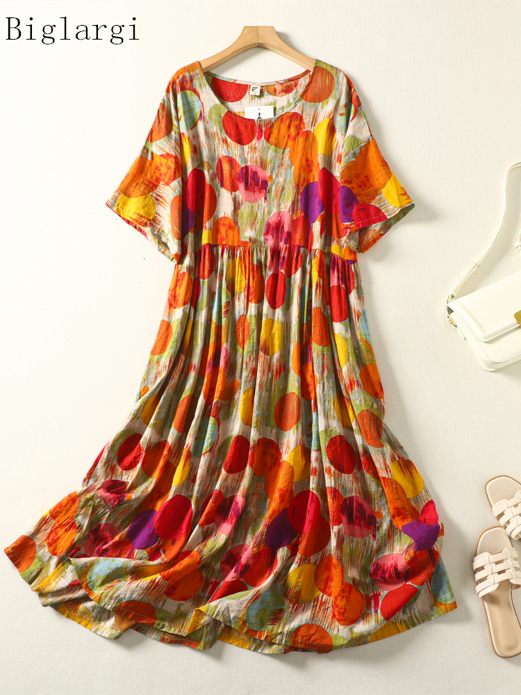 Plus size Dresses Size Polka Dot Summer Dres 2023 Cotton Ladies Boho Beach Loose Casual Oversized Long Woman Dress Vestidos 230627, Green dress
Plus size Dresses Size Polka Dot Summer Dres 2023 Cotton Ladies Boho Beach Loose Casual Oversized Long Woman Dress Vestidos 230627, Green dress