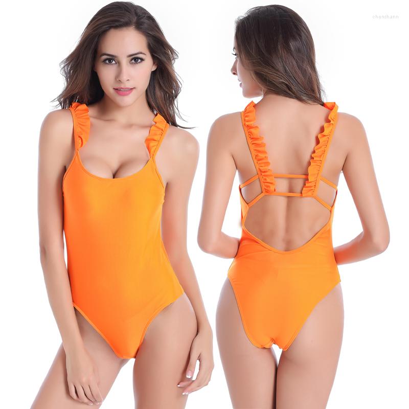 Women's Swimwear Sexy Ruffles Women One Piece Swimsuit Back Cross Monokini 2023 High Cut Plus Size Bathing Suits, Black
Women's Swimwear Sexy Ruffles Women One Piece Swimsuit Back Cross Monokini 2023 High Cut Plus Size Bathing Suits, Black