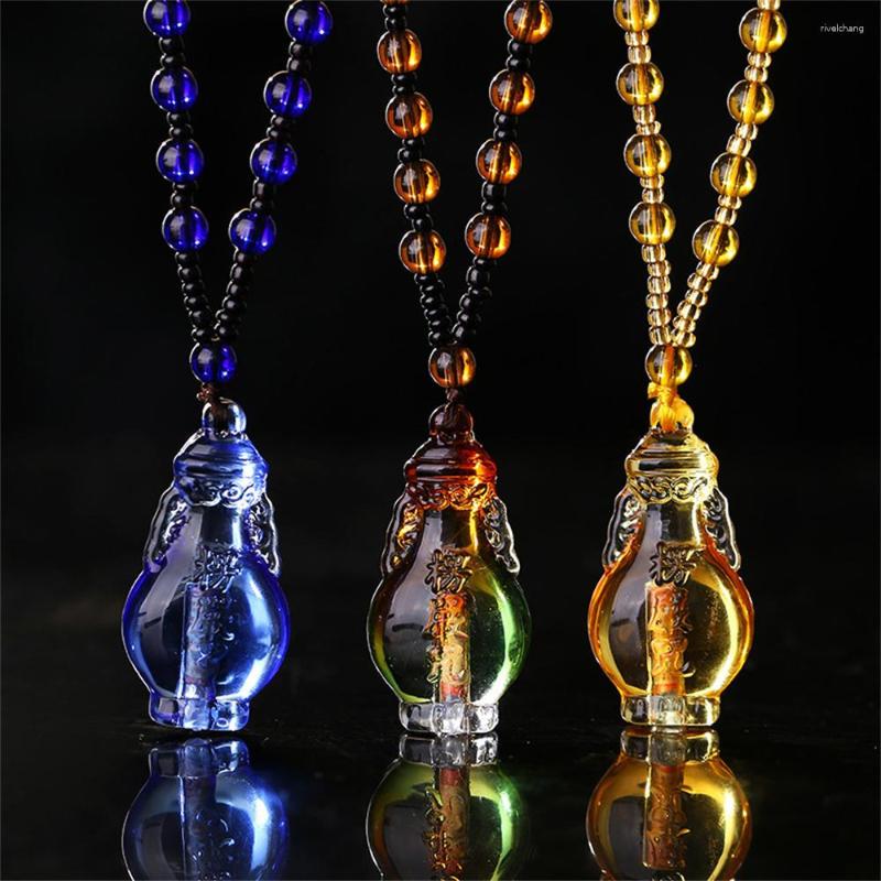 Pendant Necklaces Charm Colors Blue Yellow Bottle Style Buddhism Sutra Lucky Amulet Necklace Vintage Women Man's Neck Jewelry Gift
Pendant Necklaces Charm Colors Blue Yellow Bottle Style Buddhism Sutra Lucky Amulet Necklace Vintage Women Man's Neck Jewelry Gift