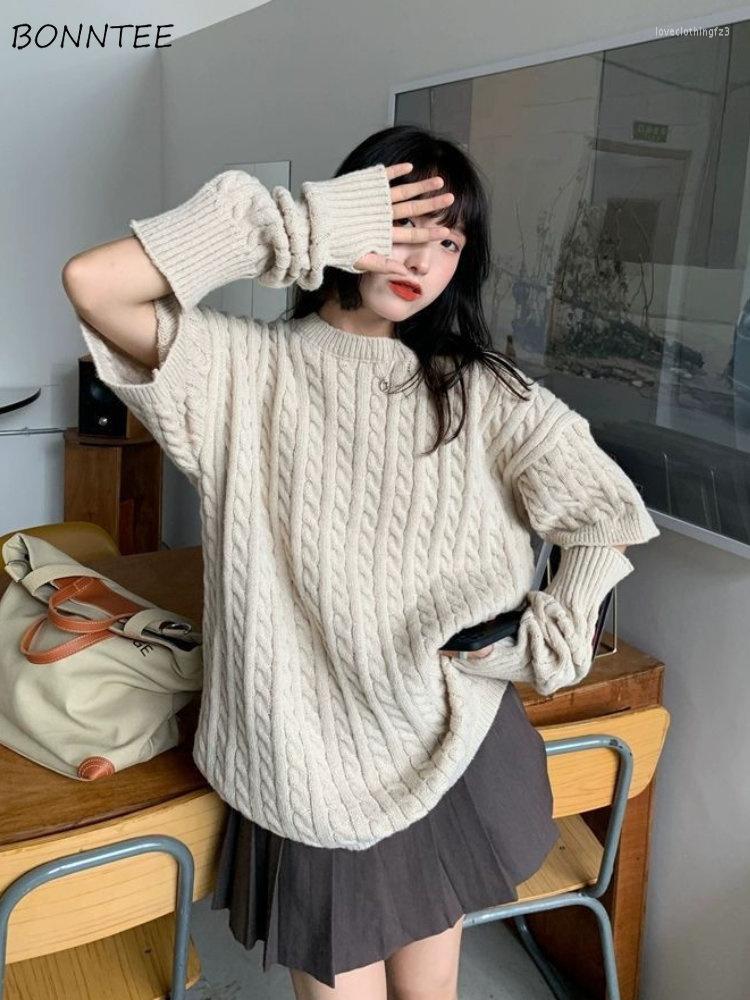 Women' Sweaters Pullovers Women Retro Harajuku Fashion All-match Hipster Student Casual Knitted Minimalist Solid Streetwear Sweater Light, Dark coffee
Women' Sweaters Pullovers Women Retro Harajuku Fashion All-match Hipster Student Casual Knitted Minimalist Solid Streetwear Sweater Light, Dark coffee