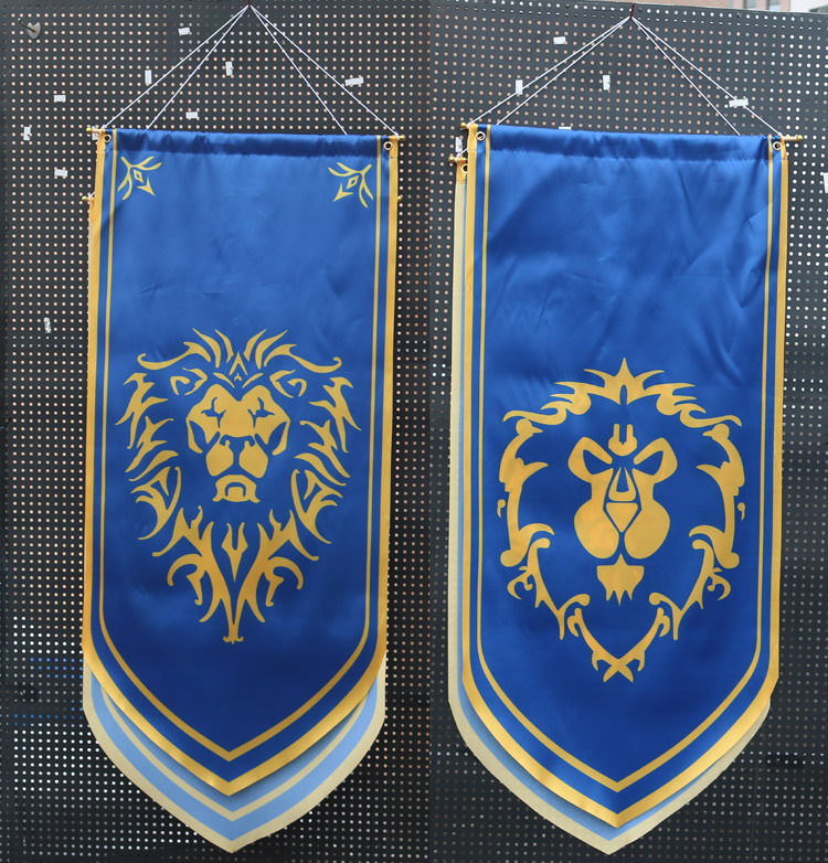 Banner Flags 57x130cm Game WOW Version Alliance Flag For The Horde Flag Banner Lion World of War craf Movie Horde Wall Hanging Banner 230627