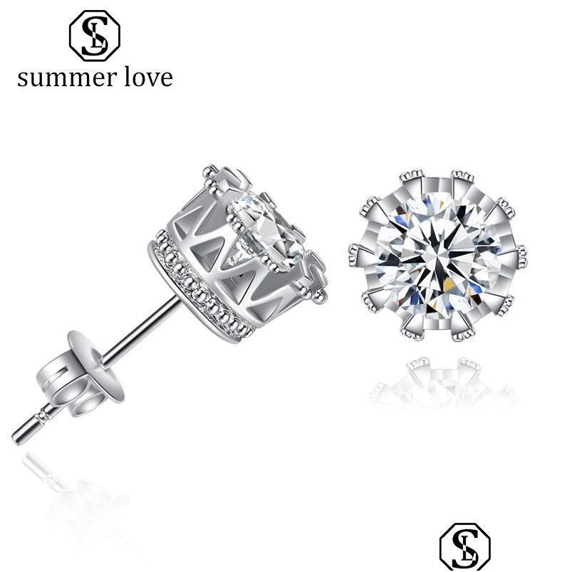 Stud Trendy Crown Earrings Women Classic Shining Zircon Small Earring Gold Color Ears For Men Crystal Jewelry Drop Dhif6 Delivery Dhqbz
Stud Trendy Crown Earrings Women Classic Shining Zircon Small Earring Gold Color Ears For Men Crystal Jewelry Drop Dhif6 Delivery Dhqbz
