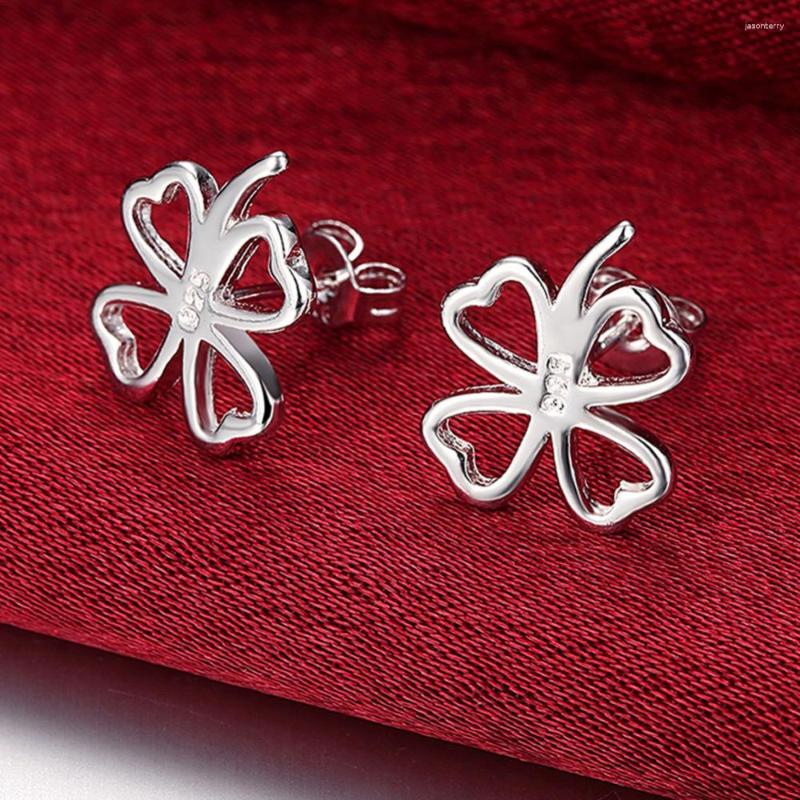 Stud Earrings Simple Design 925 Sterling Silver Four-Leaf Clover Earring Trendy Jewelry Women's Birthday Gifts
Stud Earrings Simple Design 925 Sterling Silver Four-Leaf Clover Earring Trendy Jewelry Women's Birthday Gifts