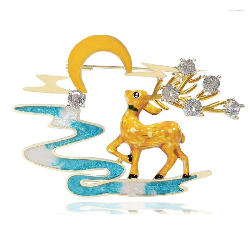 Brooches Blucome Design Copper Enamel Pin Cute Anime Deer Brooch For Women Party Corsage Suit Scarf Hat Hijab Pins Accessories Gifts
Brooches Blucome Design Copper Enamel Pin Cute Anime Deer Brooch For Women Party Corsage Suit Scarf Hat Hijab Pins Accessories Gifts