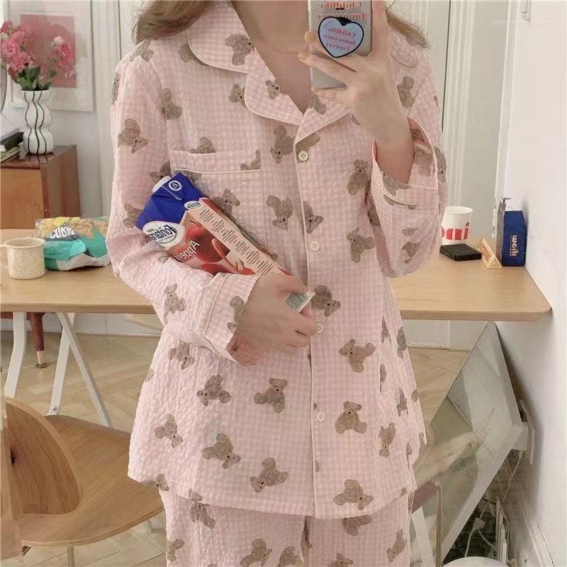 Women's Sleepwear Cotton Pajama Set Women Japanese Style Simple Turn-down Collar Prevalent College Ladies Casual Cozy Ins Est Femme
Women's Sleepwear Cotton Pajama Set Women Japanese Style Simple Turn-down Collar Prevalent College Ladies Casual Cozy Ins Est Femme
