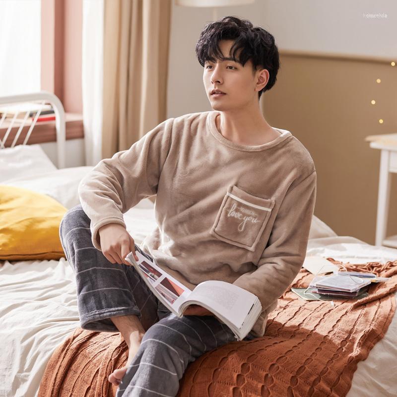 Men's Sleepwear Men's Autumn Winter Thick Warm Men's Pajamas Set Flannel Pyjama Homme Long Sleeve Casual Soft Plus Size -3XL Male, Mlt1064
Men's Sleepwear Men's Autumn Winter Thick Warm Men's Pajamas Set Flannel Pyjama Homme Long Sleeve Casual Soft Plus Size -3XL Male, Mlt1064