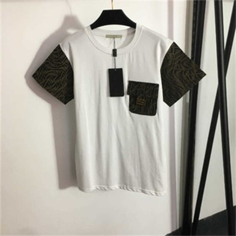 Fashion Colour Blocking T-shirt Womens Top 100% Cotton Chest Pocket Cool And Breathable Round Neck Short Sleeve T Shirt Designer Women Clothing
Fashion Colour Blocking T-shirt Womens Top 100% Cotton Chest Pocket Cool And Breathable Round Neck Short Sleeve T Shirt Designer Women Clothing