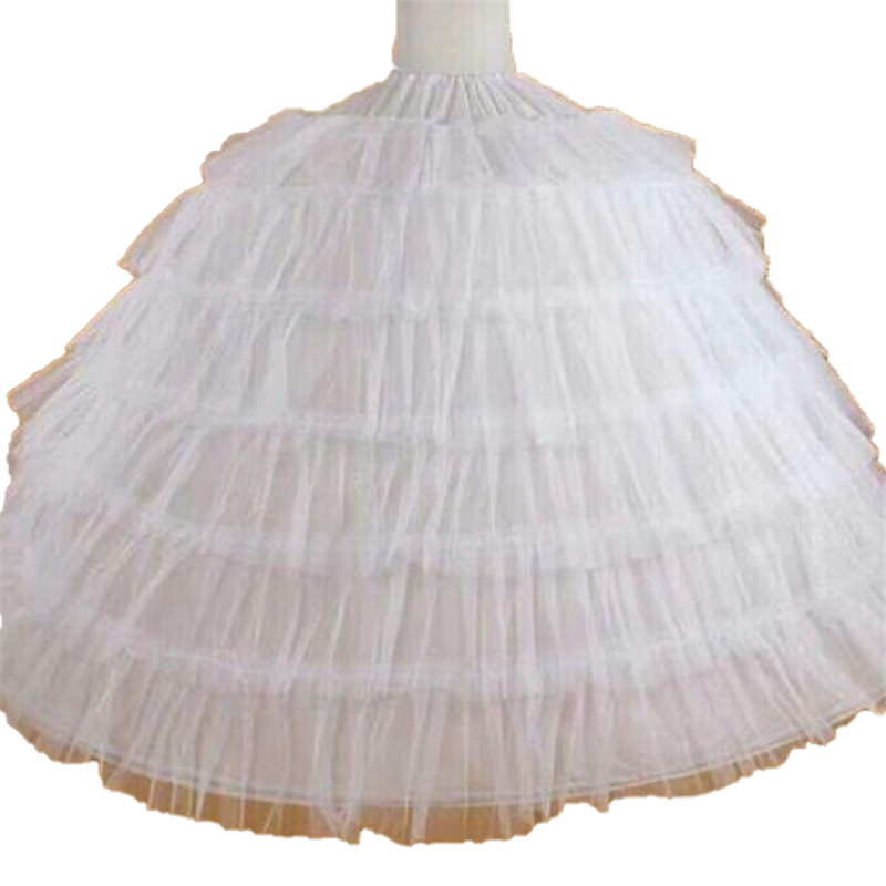 Big White Petticoats Super Puffy Ball Gown Slip Underskirt For Adult Wedding Formal Dress Large 6 Hoops Long Crinoline Brand New