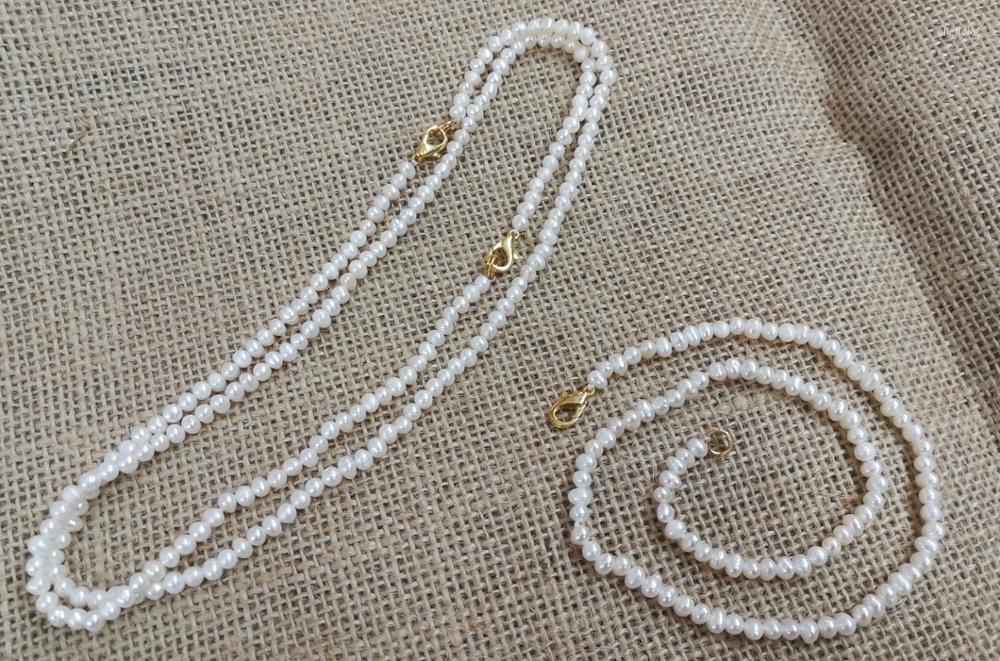 Choker Chokers 5pcs / Lot Natural Pearl 2x4mm White Necklace Gold Clasp 35cm 43cm 14'' 17'' Freshwater Women JewelryChokers
Choker Chokers 5pcs / Lot Natural Pearl 2x4mm White Necklace Gold Clasp 35cm 43cm 14'' 17'' Freshwater Women JewelryChokers