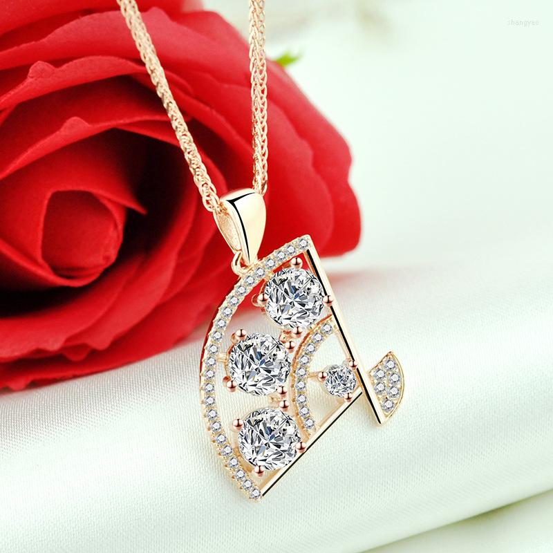 Chains Necklace Women's 925 Sterling Silver Rose Gold Plated Fan Pendant Fashionable Elegant Net Red 2023
Chains Necklace Women's 925 Sterling Silver Rose Gold Plated Fan Pendant Fashionable Elegant Net Red 2023