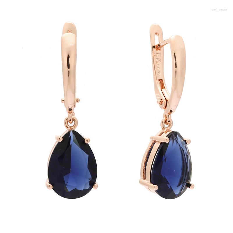 Dangle Earrings Luxury Long Drop Earring 585 Gold Color Fashion Jewelry Office Style Blue Cubic Zircon Women
Dangle Earrings Luxury Long Drop Earring 585 Gold Color Fashion Jewelry Office Style Blue Cubic Zircon Women
