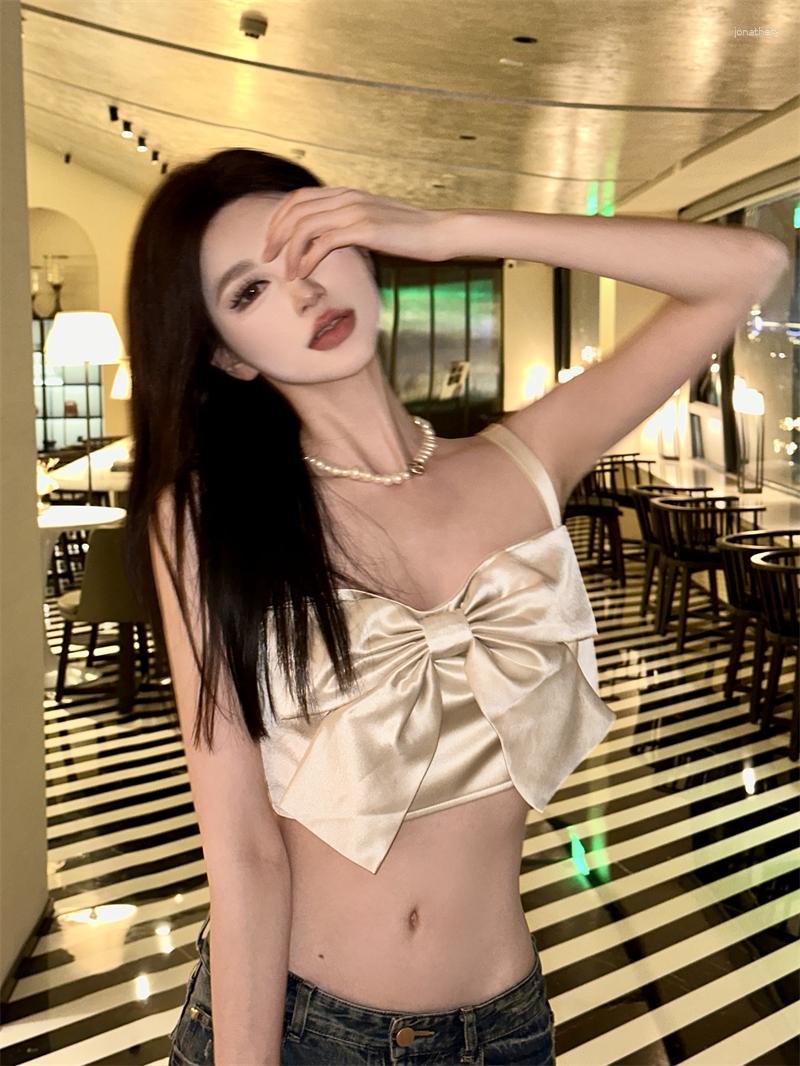 Women' Tanks GkyocQ 2023 Summer Women Satin Tops Sexy Style Solid Skinny Straps Sleeveless Bow Girl Korean Fashion Female Clothing, Beige
Women' Tanks GkyocQ 2023 Summer Women Satin Tops Sexy Style Solid Skinny Straps Sleeveless Bow Girl Korean Fashion Female Clothing, Beige