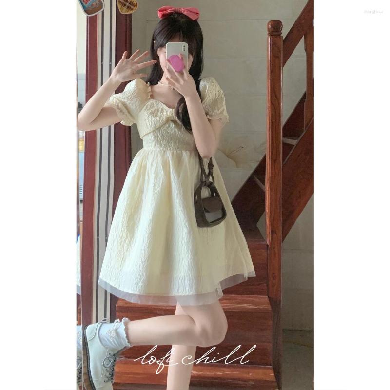 Casual Dresses Summer Bow Dress With Thin Waist Sleeves Princess Y2k Formal Occasion Vestidos 2023 Women, Light yellow
Casual Dresses Summer Bow Dress With Thin Waist Sleeves Princess Y2k Formal Occasion Vestidos 2023 Women, Light yellow
