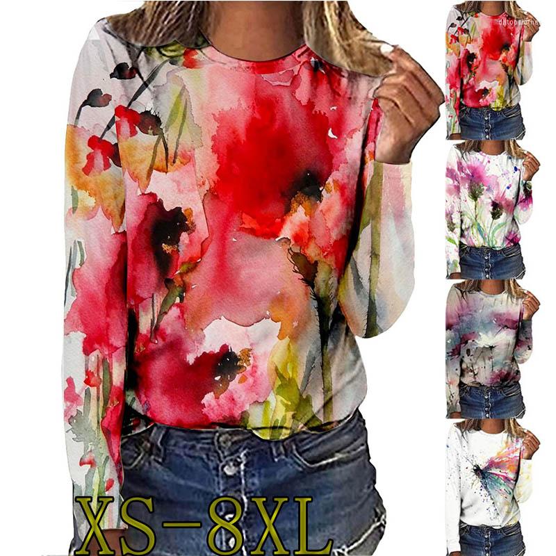 Women's T Shirts 2023 Autumn Winter Fashion Pullover Casual Floral Painting Shirt Tee Long Sleeve Print T-shrit -8XL, Blue
Women's T Shirts 2023 Autumn Winter Fashion Pullover Casual Floral Painting Shirt Tee Long Sleeve Print T-shrit -8XL, Blue