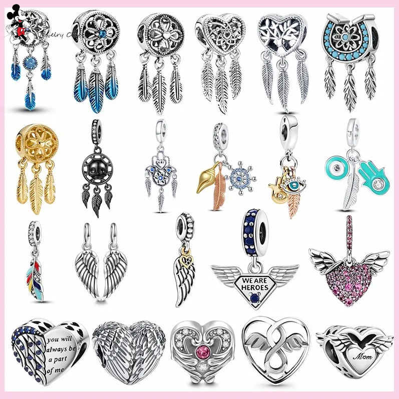 For pandora charm 925 silver beads charms Feather Wing Heart Dream Catcher charm set
For pandora charm 925 silver beads charms Feather Wing Heart Dream Catcher charm set