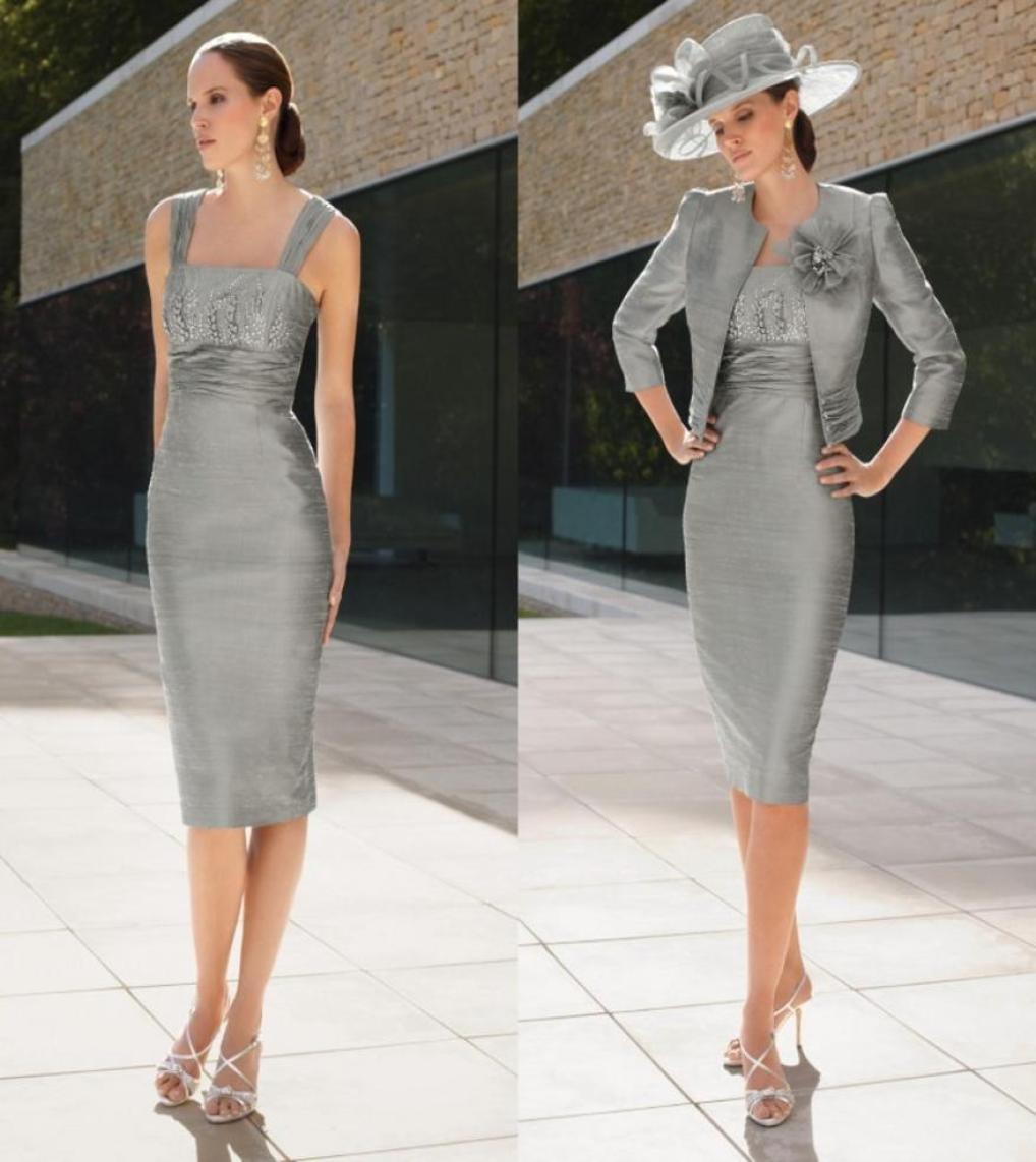 Elegant Grey Mother Of The Bride Dresses With Jackets Uk Modest Knee Length Short 2 Pieces Groom Mom Formal Dresses Without Hat 205013651
Elegant Grey Mother Of The Bride Dresses With Jackets Uk Modest Knee Length Short 2 Pieces Groom Mom Formal Dresses Without Hat 205013651