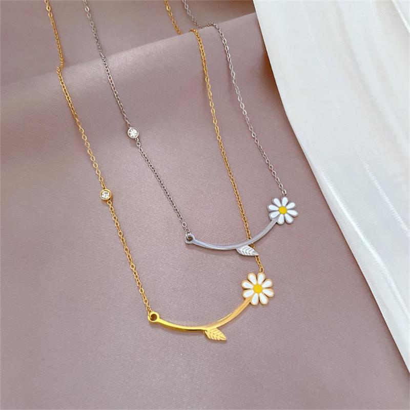 Pendant Necklaces Stainless Steel Sunflower Necklace For Women Fashion Summer Jewelry Simple Flower Collar Wholesale Drop
Pendant Necklaces Stainless Steel Sunflower Necklace For Women Fashion Summer Jewelry Simple Flower Collar Wholesale Drop