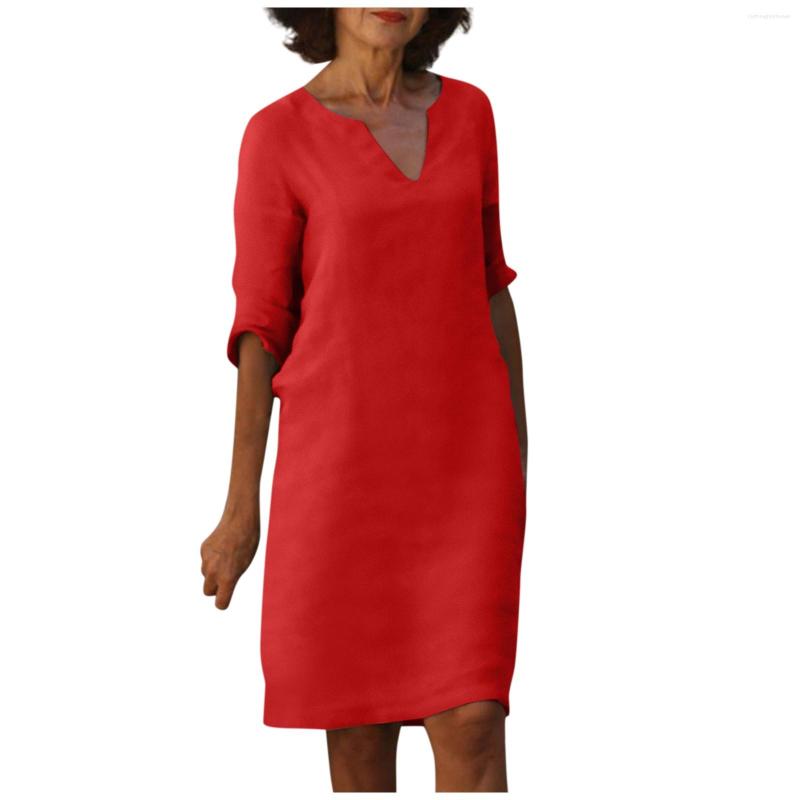 Casual Dresses Summer Women Dress 2023 Cotton Linen Vintage V Neck Long Sleeve Solid Color Knee Length Female Vestidos, Gray
Casual Dresses Summer Women Dress 2023 Cotton Linen Vintage V Neck Long Sleeve Solid Color Knee Length Female Vestidos, Gray