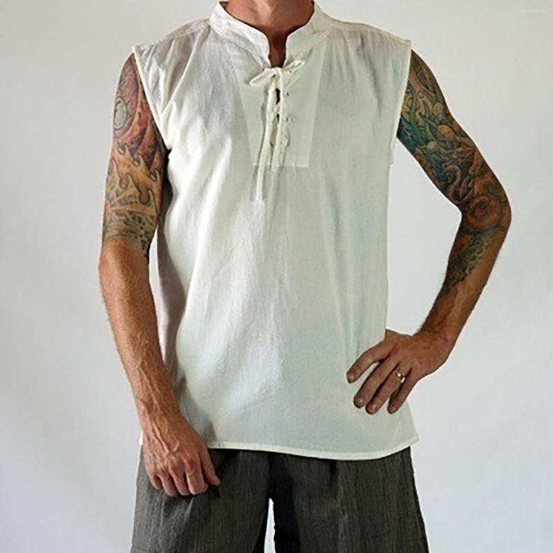 Men's Tank Tops Men Imitation Summer Casual Top Linen Solid Sleeveless Neck V Loose Vintage Bandage Vest Blouse Shirt Men's Clothing, White
Men's Tank Tops Men Imitation Summer Casual Top Linen Solid Sleeveless Neck V Loose Vintage Bandage Vest Blouse Shirt Men's Clothing, White