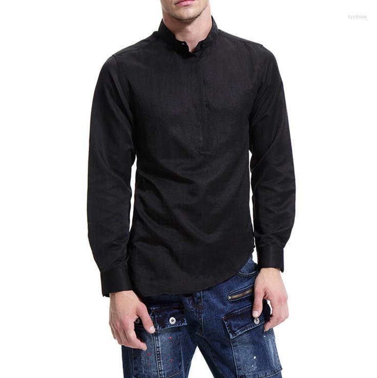 Men's Casual Shirts Men's 2023 Autumn Men Tide Pullover Top Stand Collar Long Sleeve Shirt Youth Solid Color Europe Size British Style, Black
Men's Casual Shirts Men's 2023 Autumn Men Tide Pullover Top Stand Collar Long Sleeve Shirt Youth Solid Color Europe Size British Style, Black