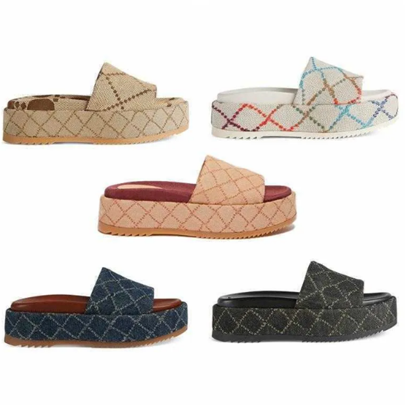 Women Luxury Designer Slippers Wedge Pattern Embroidery G Letters Beach Casual Slides Flip Flops Ladies Platform Thick Bottom Home Shoes
Women Luxury Designer Slippers Wedge Pattern Embroidery G Letters Beach Casual Slides Flip Flops Ladies Platform Thick Bottom Home Shoes