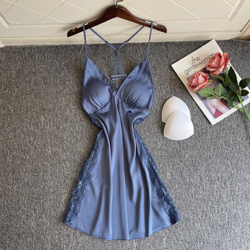 Women's Sleepwear Sexy Perspective Nightgown With Bras Summer V-Neck Sleepdress Kimono Dressing Gown Backless Lady Lingerie Satin, Black
Women's Sleepwear Sexy Perspective Nightgown With Bras Summer V-Neck Sleepdress Kimono Dressing Gown Backless Lady Lingerie Satin, Black