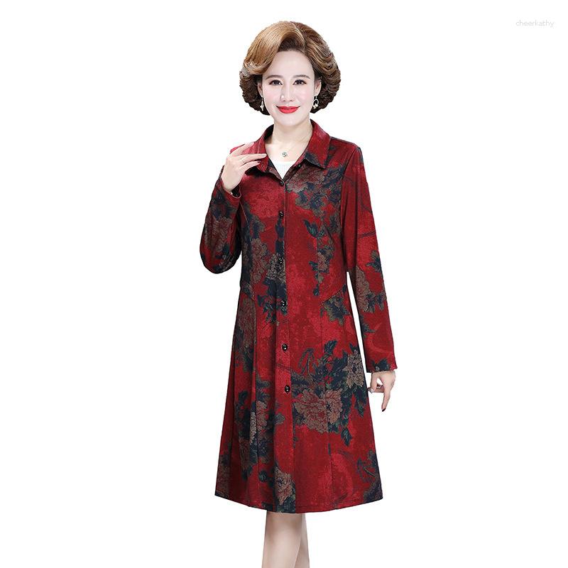 Women' Trench Coats Coat Mother' Women' Spring Autumn Windbreaker Noble Middle-Aged Elderly Long Print, Green
Women' Trench Coats Coat Mother' Women' Spring Autumn Windbreaker Noble Middle-Aged Elderly Long Print, Green