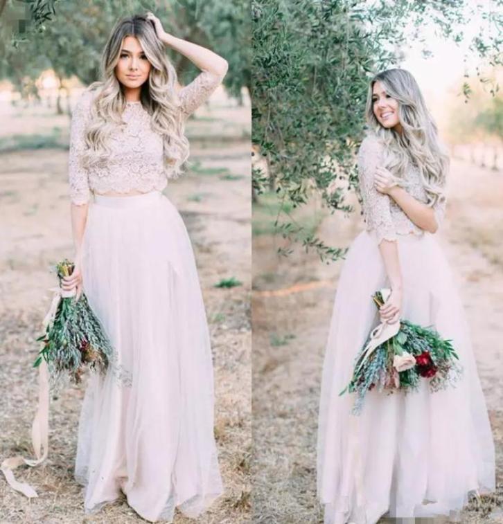 Cheap Two Piece Wedding Dresses Short Sleeves Illusion Appliqued Lace Neckline Tulle Vintage Boho Bridal Gowns Beach Bohemian Plus6569059, White
Cheap Two Piece Wedding Dresses Short Sleeves Illusion Appliqued Lace Neckline Tulle Vintage Boho Bridal Gowns Beach Bohemian Plus6569059, White