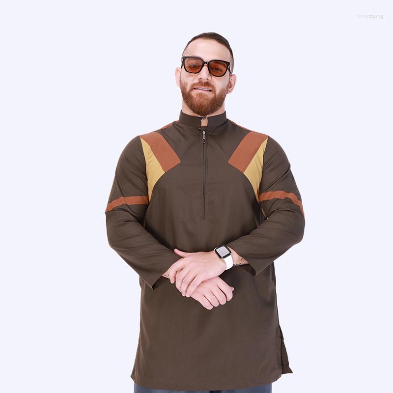 Ethnic Clothing Ramadan Tops For Men Islamic Turkey Arab Men's Robes Muslin Splicing Large Robe Lining Abaya
Ethnic Clothing Ramadan Tops For Men Islamic Turkey Arab Men's Robes Muslin Splicing Large Robe Lining Abaya