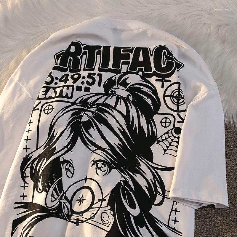Women' T Shirts Dark Gothic Japanese Anime Girls Y2K Painting Harajuku Women Kawaii Tees Pure Cotton Summer Short Sleeve Tops, Pure style2
Women' T Shirts Dark Gothic Japanese Anime Girls Y2K Painting Harajuku Women Kawaii Tees Pure Cotton Summer Short Sleeve Tops, Pure style2