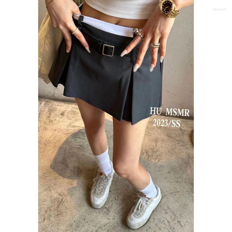 Skirts 2023 Spring/summer Korean Spice Girl Design Sense Splicing High Waist College Style Pleated Skirt Female, Black
Skirts 2023 Spring/summer Korean Spice Girl Design Sense Splicing High Waist College Style Pleated Skirt Female, Black