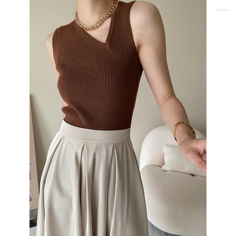 Women's Tanks Spring Coffee Sleeveless Knitted Vests Women Oblique Collar Tshirts Slim Bottoming Shirts Viscose Commuter Pullover Tops, Camel
Women's Tanks Spring Coffee Sleeveless Knitted Vests Women Oblique Collar Tshirts Slim Bottoming Shirts Viscose Commuter Pullover Tops, Camel