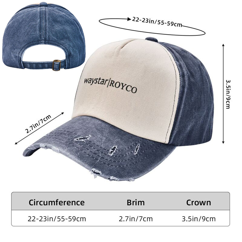 Visors Waystar Royco Merch Men Women Baseball Cap Distressed Denim Hats Vintage Succession TV Series Hat Casquette 230628